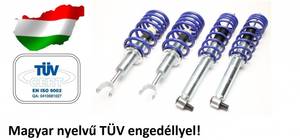 Ta Technix Audi A4 B5, 1994-2001-ig MAGYAR nyelvű TÜV engedéllyel állítható magasságú futómű 