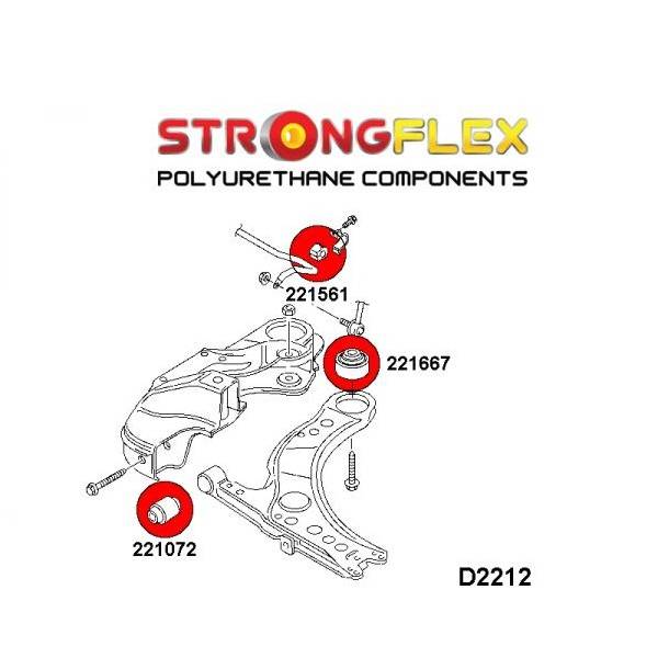 Strongflex Vw, Volkswagen Polo 6R, első tengely, sárga készlet tuning futómű 0