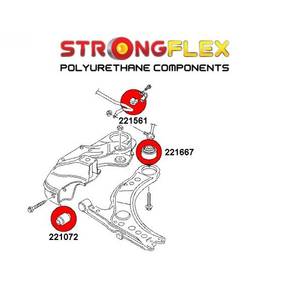 Strongflex Seat Ibiza (Typ: 6J), 2008-tól, első tengely, piros készlet sport szilent tuning 