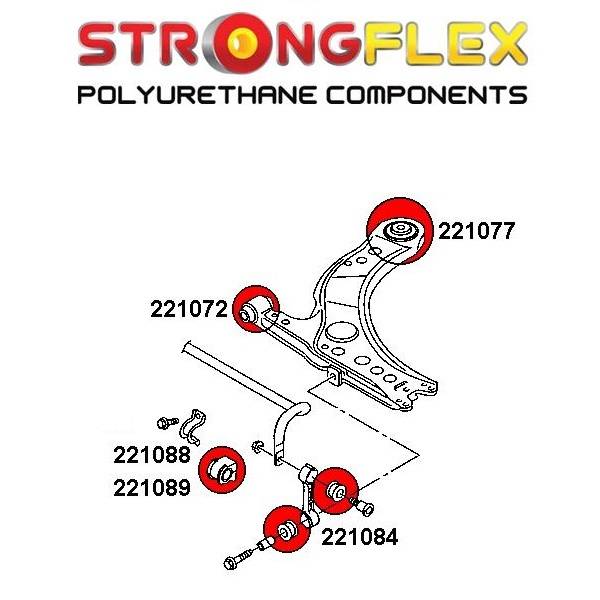 Strongflex Seat Leon, Toledo (Typ: 1M), 1999-2004-ig, első tengely, sárga készlet sport szilent tuning 0